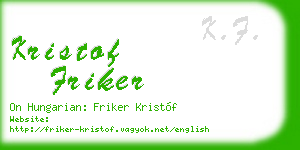 kristof friker business card
