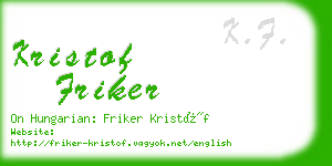 kristof friker business card